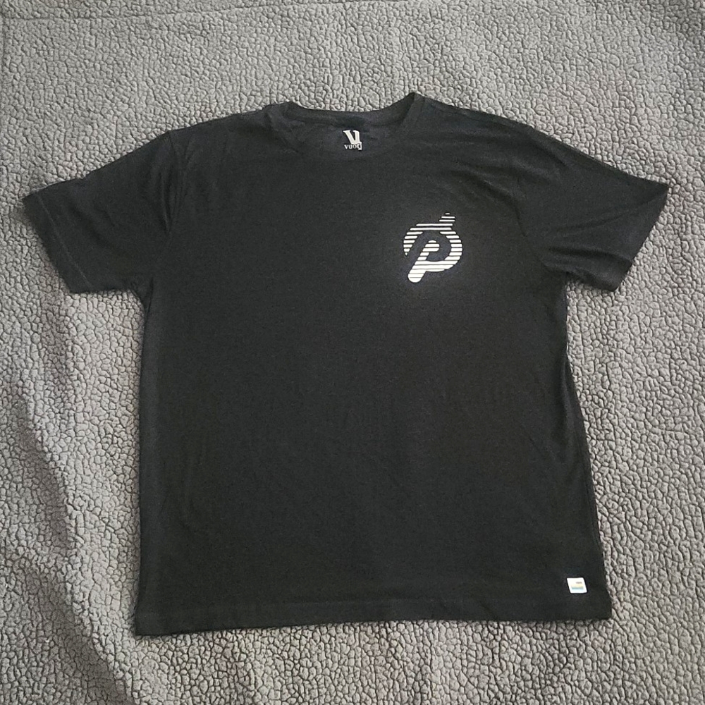 Vuori Black Short Sleeve Tee with White Logo